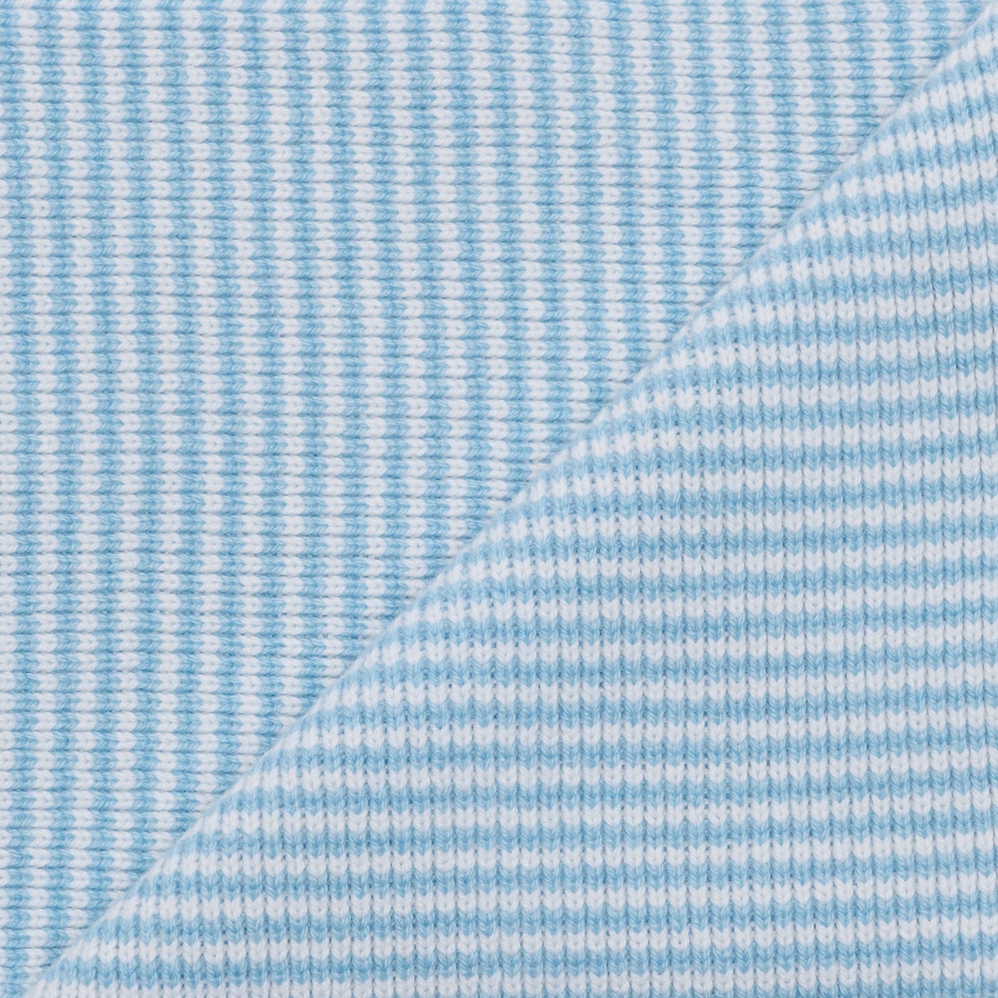 Light Blue & White Striped Cashmere Scarf