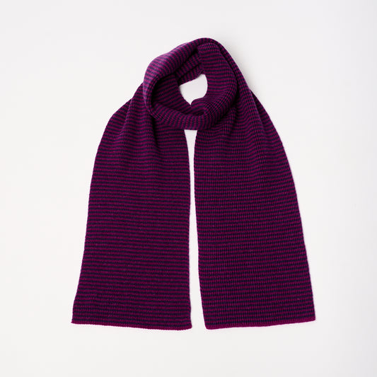 Plums Striped Cashmere Scarf