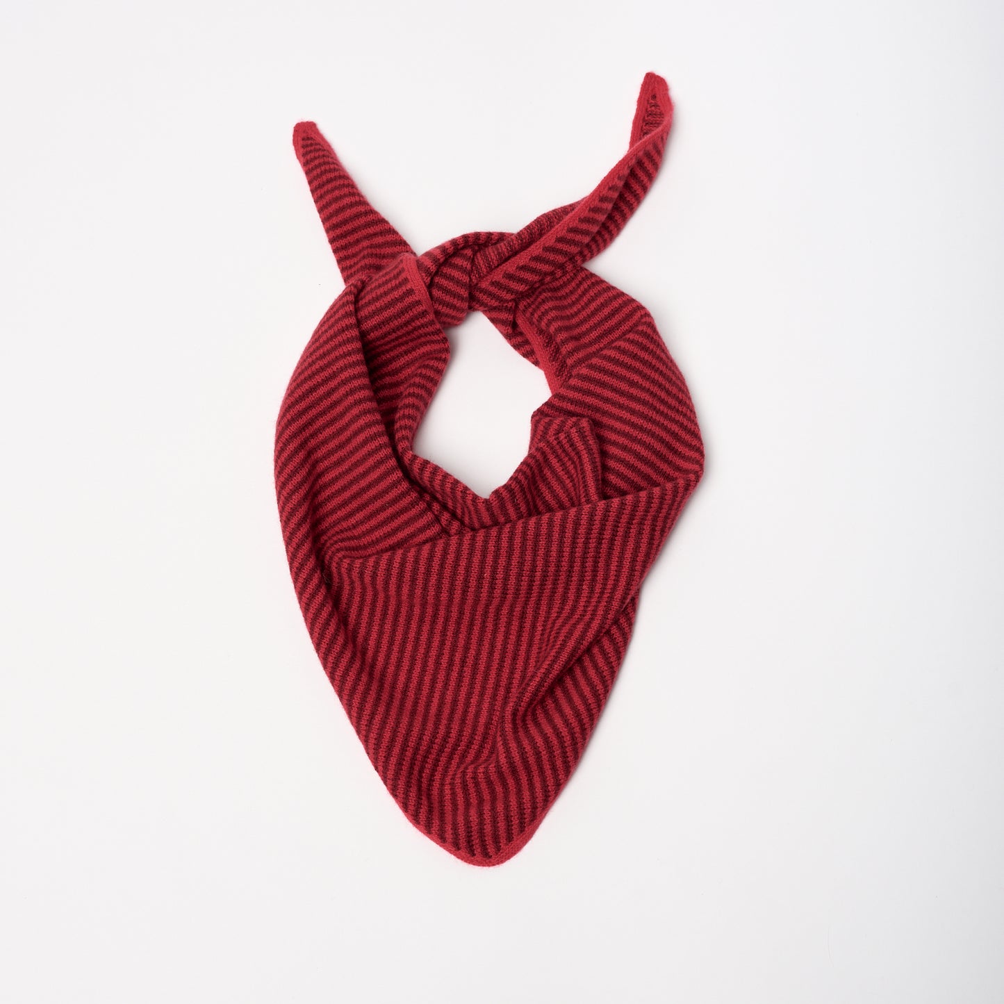 Red & Dark Red Striped Bandana Scarf