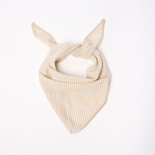 Cappuccino & White Striped Bandana Scarf
