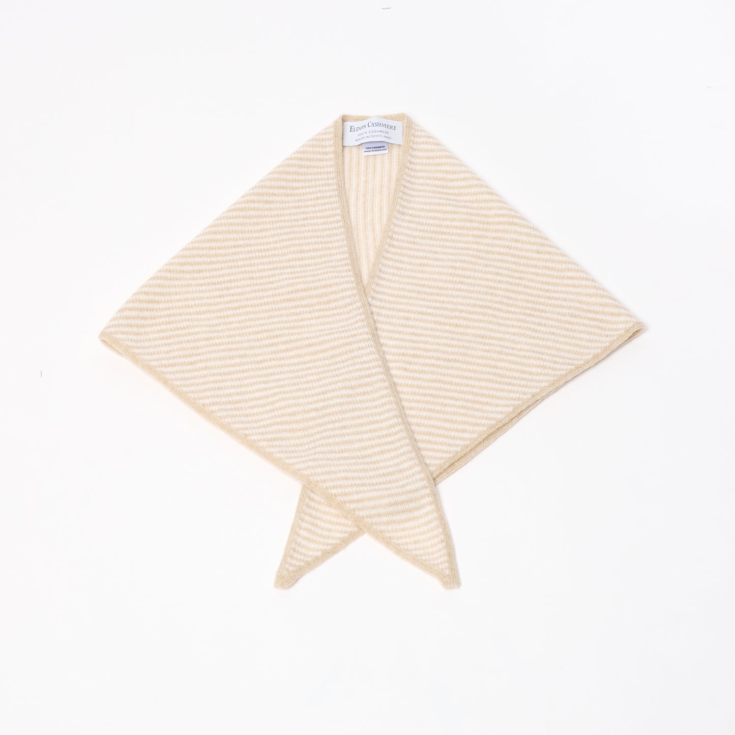 Cappuccino & White Striped Bandana Scarf