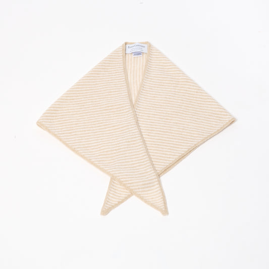 Cappuccino & White Striped Bandana Scarf