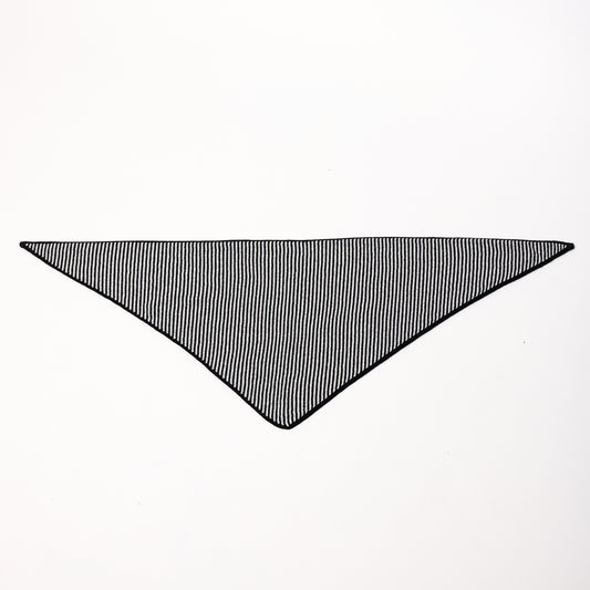 Black & White Striped Bandana Scarf