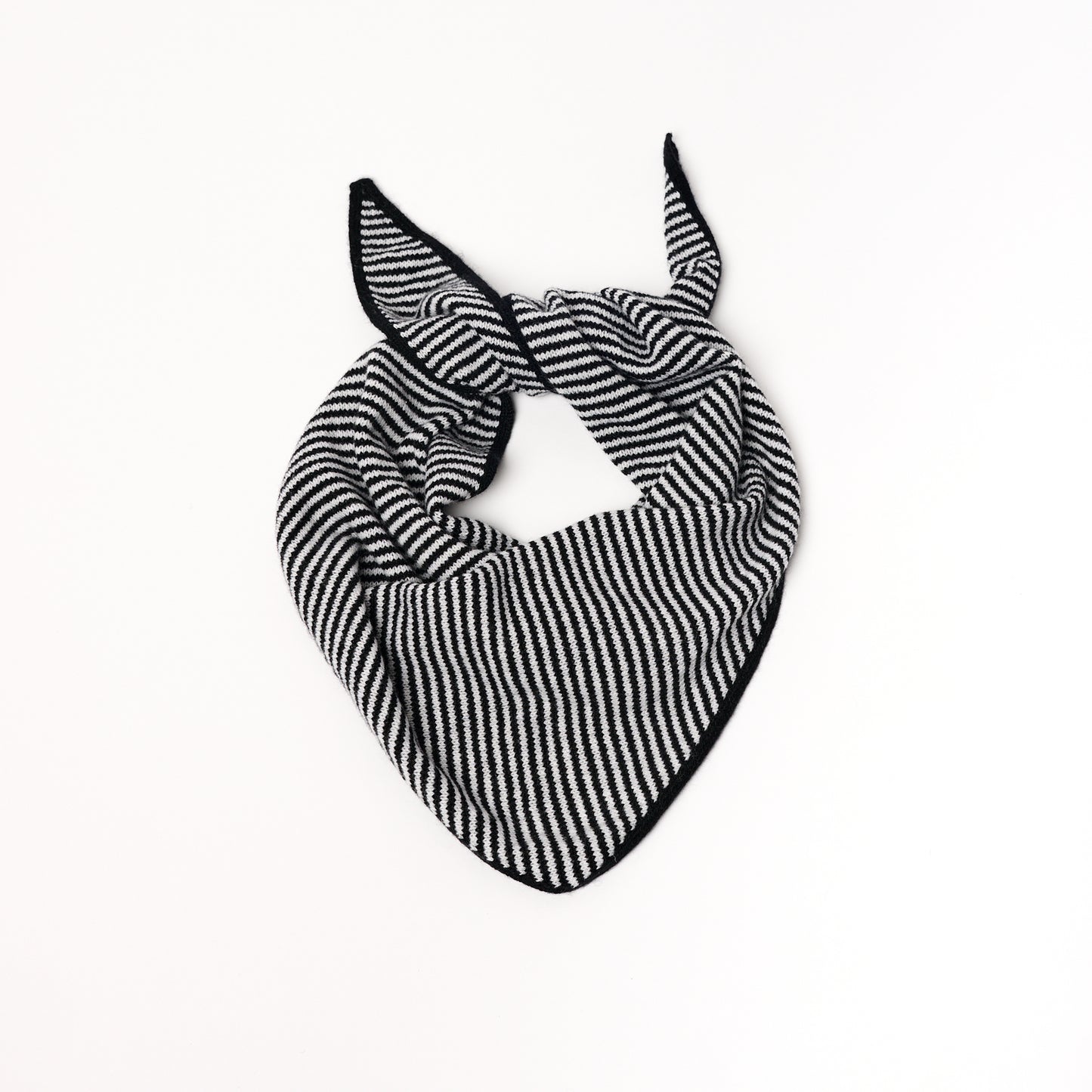 Black & White Striped Bandana Scarf