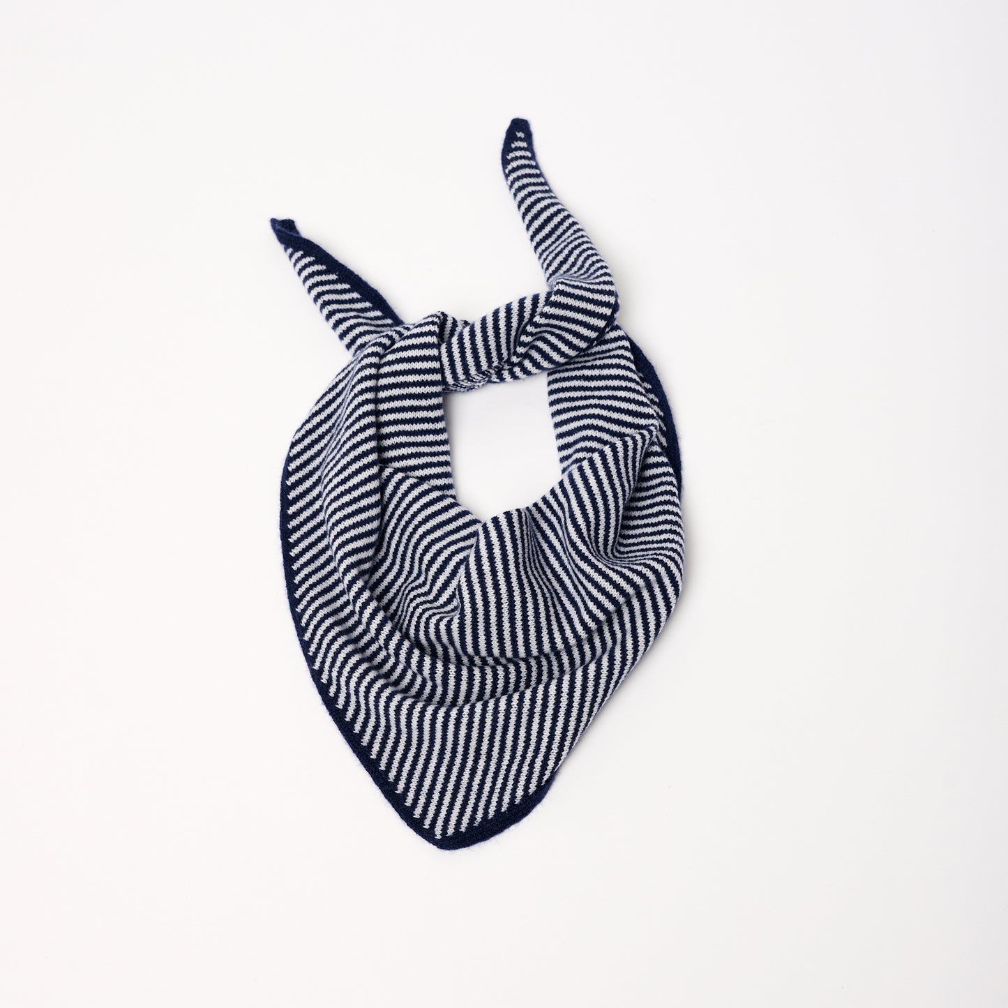 Navy & White Striped Bandana Scarf