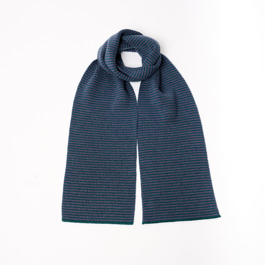 Dark Teal & Purple Cashmere Scarf