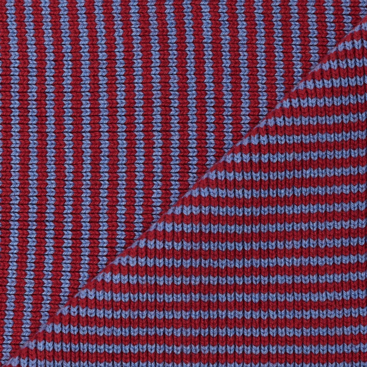 The New Craigie - Red & Light Blue Striped Cashmere Scarf