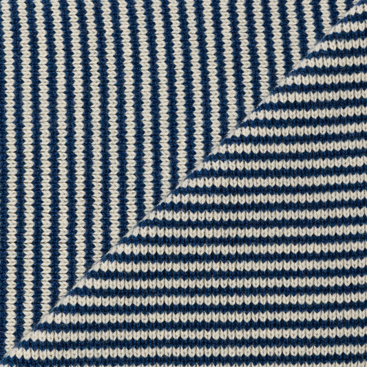 Denim Blue & White Cashmere Scarf