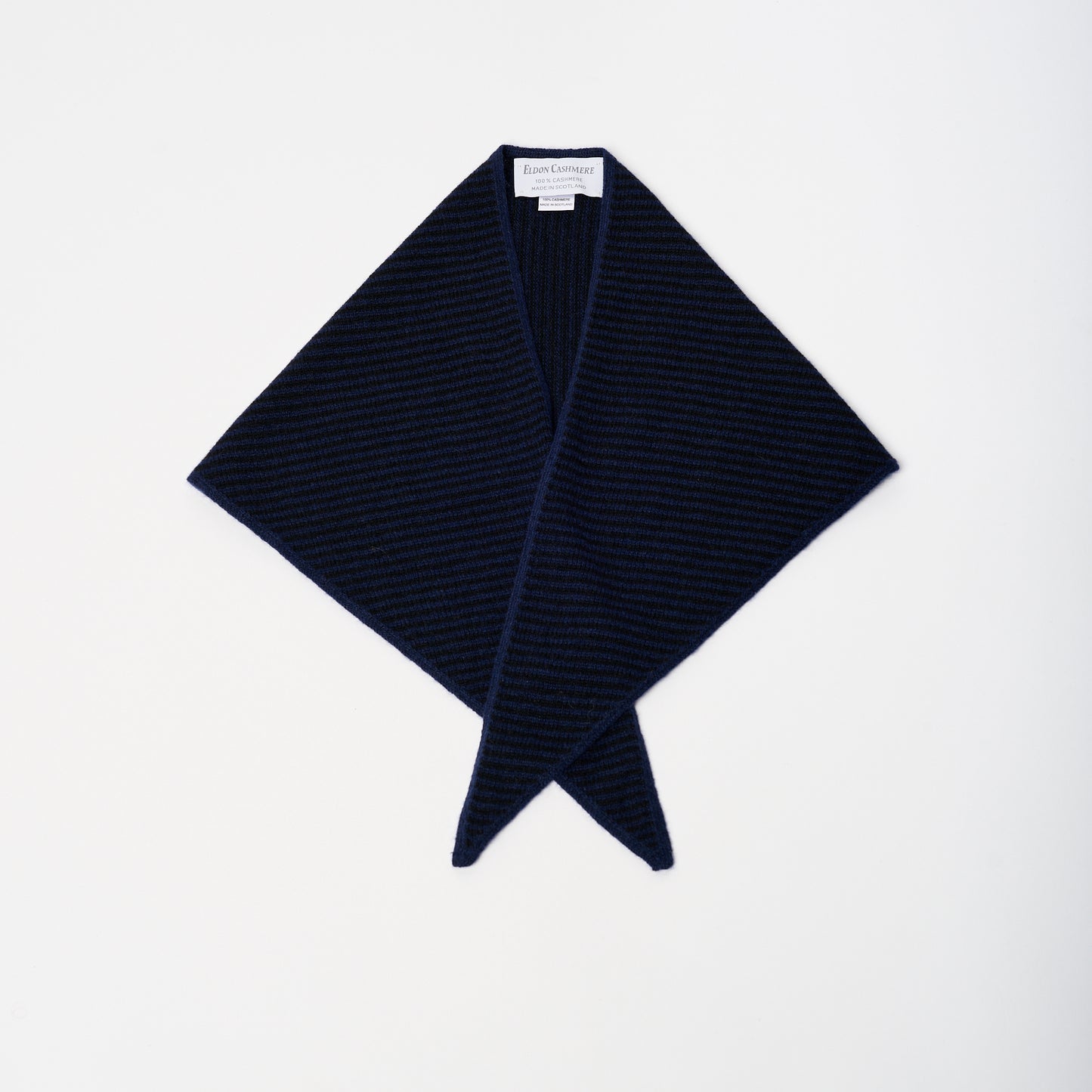 Navy & Black Striped Bandana Scarf