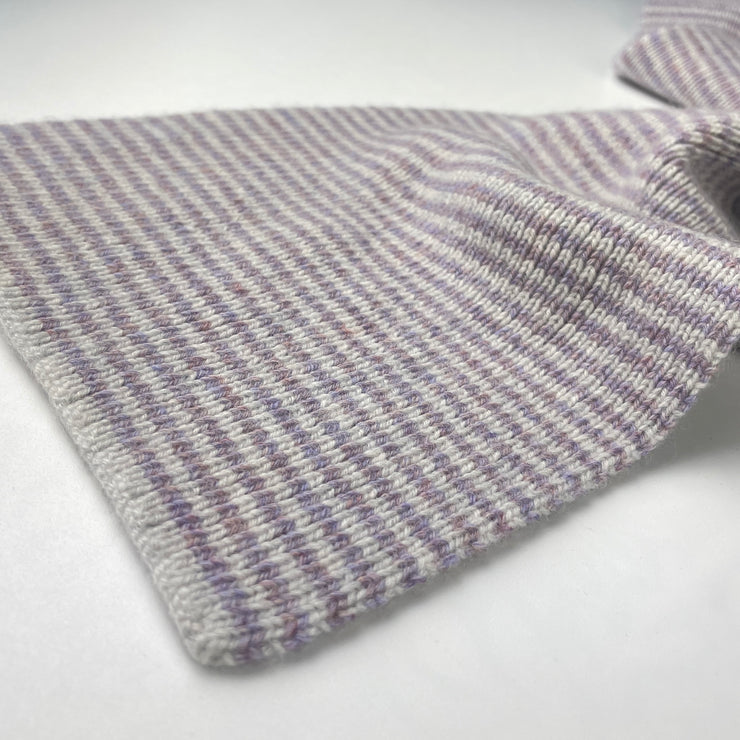 Lilac Marl & Lightest Grey 5 ply Cashmere Scarf