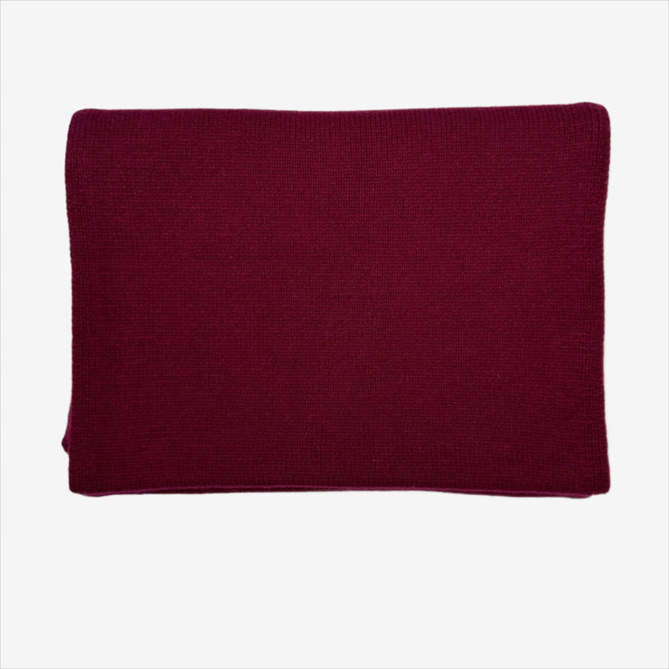Plain Knit Scarf - Claret