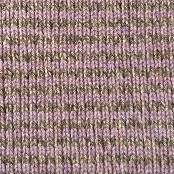 Lilac & Brown Melange 5 ply Cashmere Scarf