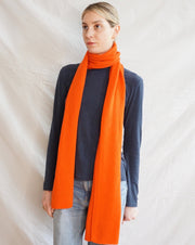 Plain Knit Scarf - Orange