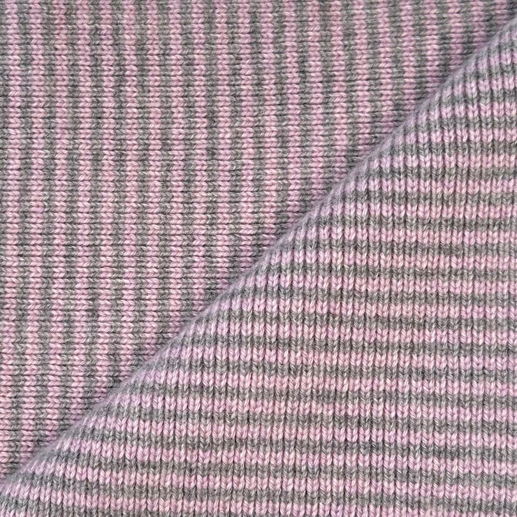 Light Pink & Light Grey Marl 5 ply Cashmere Scarf