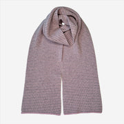 Light Pink & Light Grey Marl 5 ply Cashmere Scarf