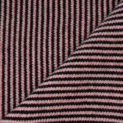 Soft Pink Marl & Black 5 ply Cashmere Scarf