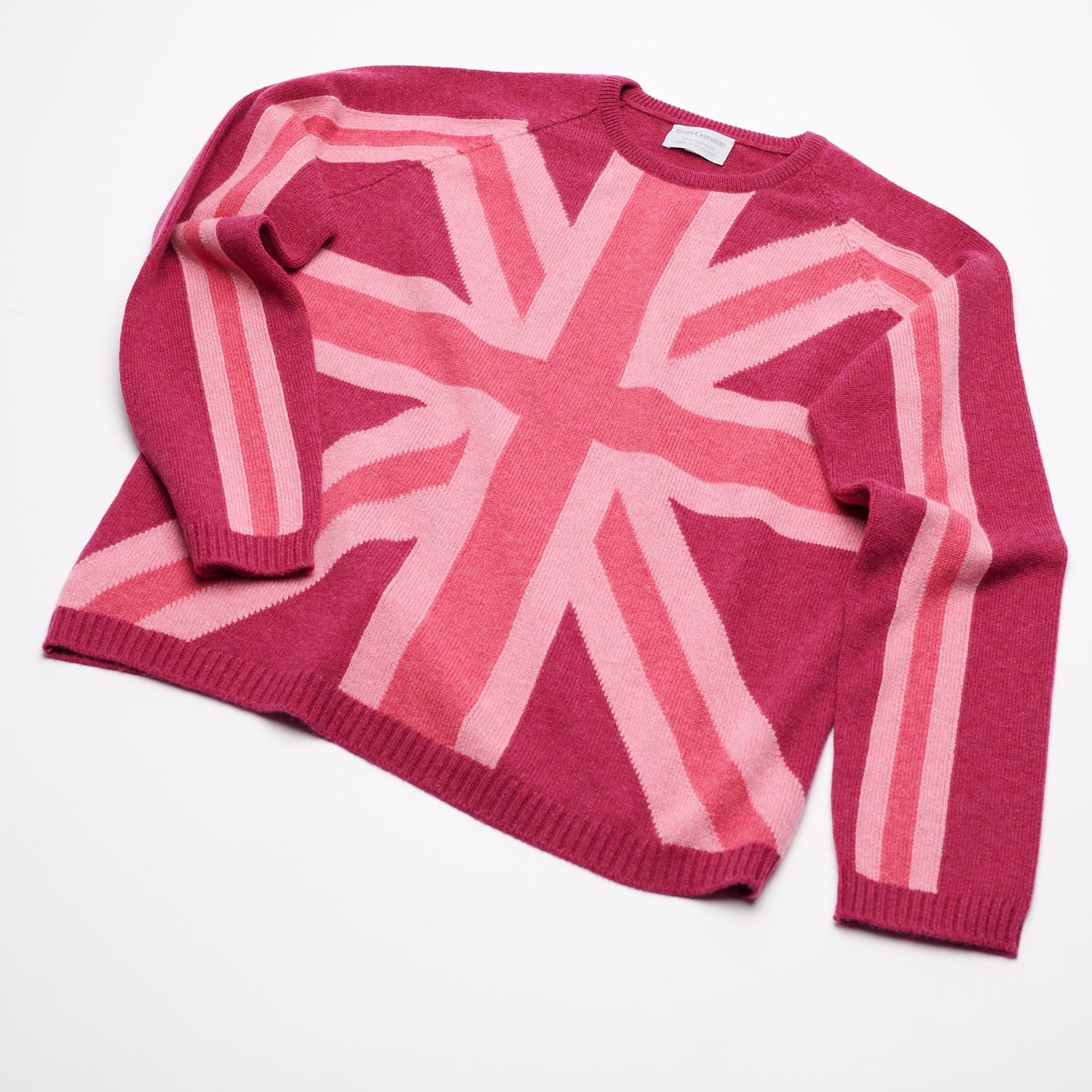 TICKLED PINK UNION JACK JUMPER - Pink Marls