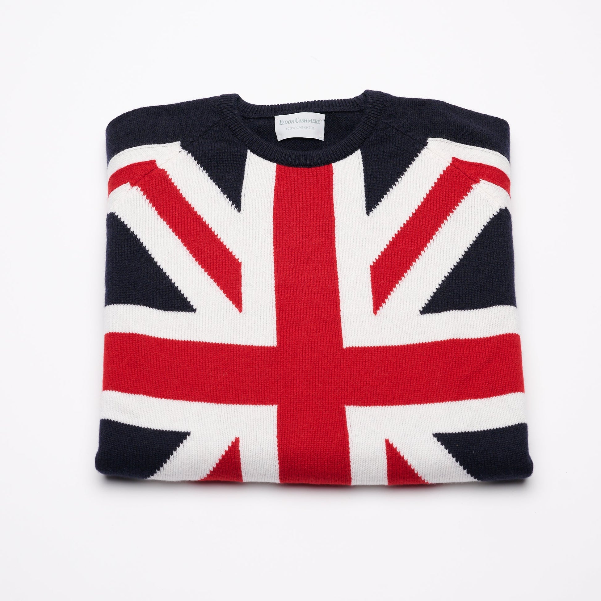 THE CLASSIC UNION JACK JUMPER Red, White and Blue – Eldon Cashmere