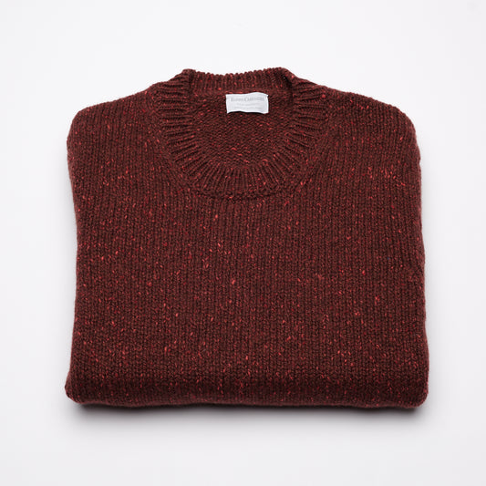 Donegal 8 Ply Cashmere Crew Neck Jumper - Russet