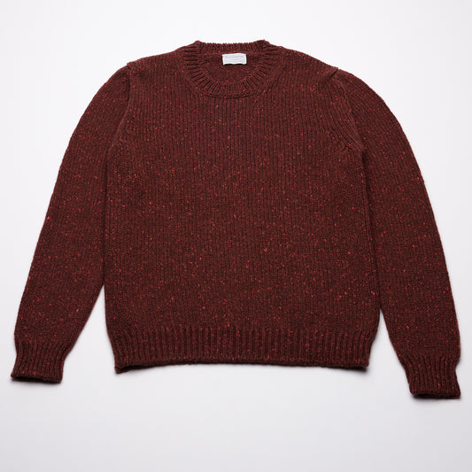 Donegal 8 Ply Cashmere Crew Neck Jumper - Russet