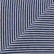 Navy & Light Grey Striped Cashmere Scarf