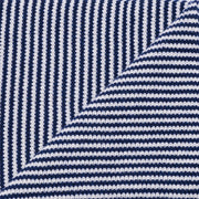 Navy Blue & White Striped Cashmere Scarf