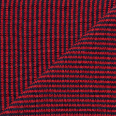Red & Navy Striped Cashmere Scarf
