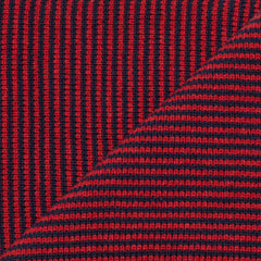 Red & Navy Striped Cashmere Scarf