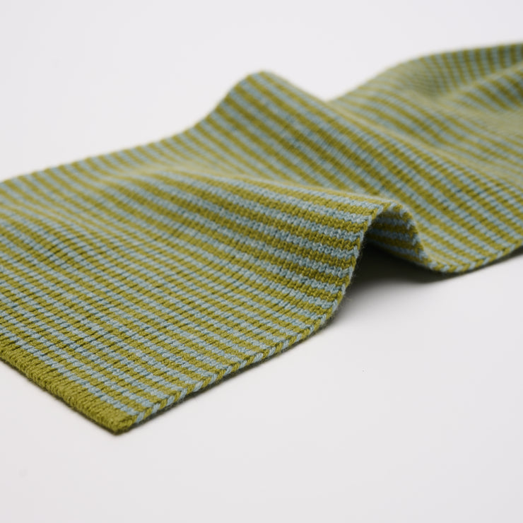 Matcha & Dew Striped Cashmere Scarf