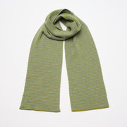 Matcha & Dew Striped Cashmere Scarf