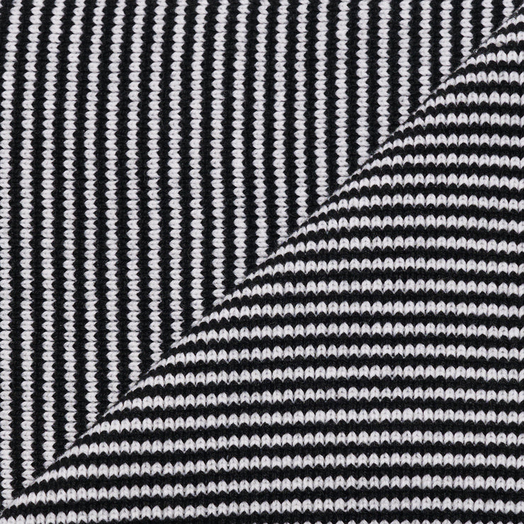 Black & White Striped Cashmere Scarf