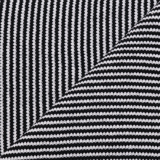 Black & White Striped Cashmere Scarf