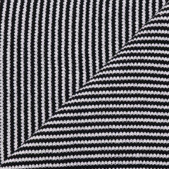Black & White Striped Cashmere Scarf