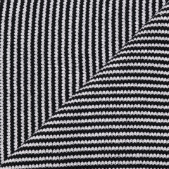 Black & White Striped Cashmere Scarf