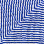 Bright Blue & White Striped Cashmere Scarf