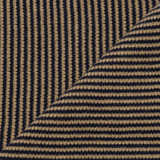 Navy Blue & Camel Striped Cashmere Scarf