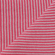 Candy Pink & Iced White Striped 5 Ply Cashmere Scarf