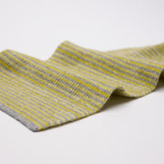 Yellow Marl & Grey Marl Striped 5 ply Cashmere Scarf