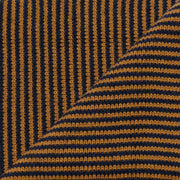 Ginger & Navy Striped 5 Ply Cashmere Scarf