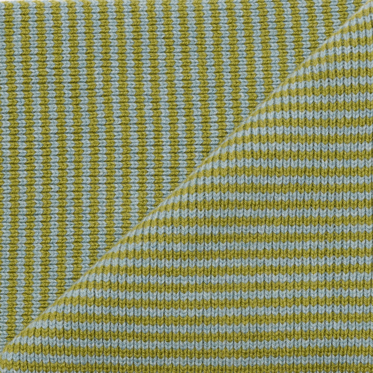 Matcha & Dew Striped Cashmere Scarf