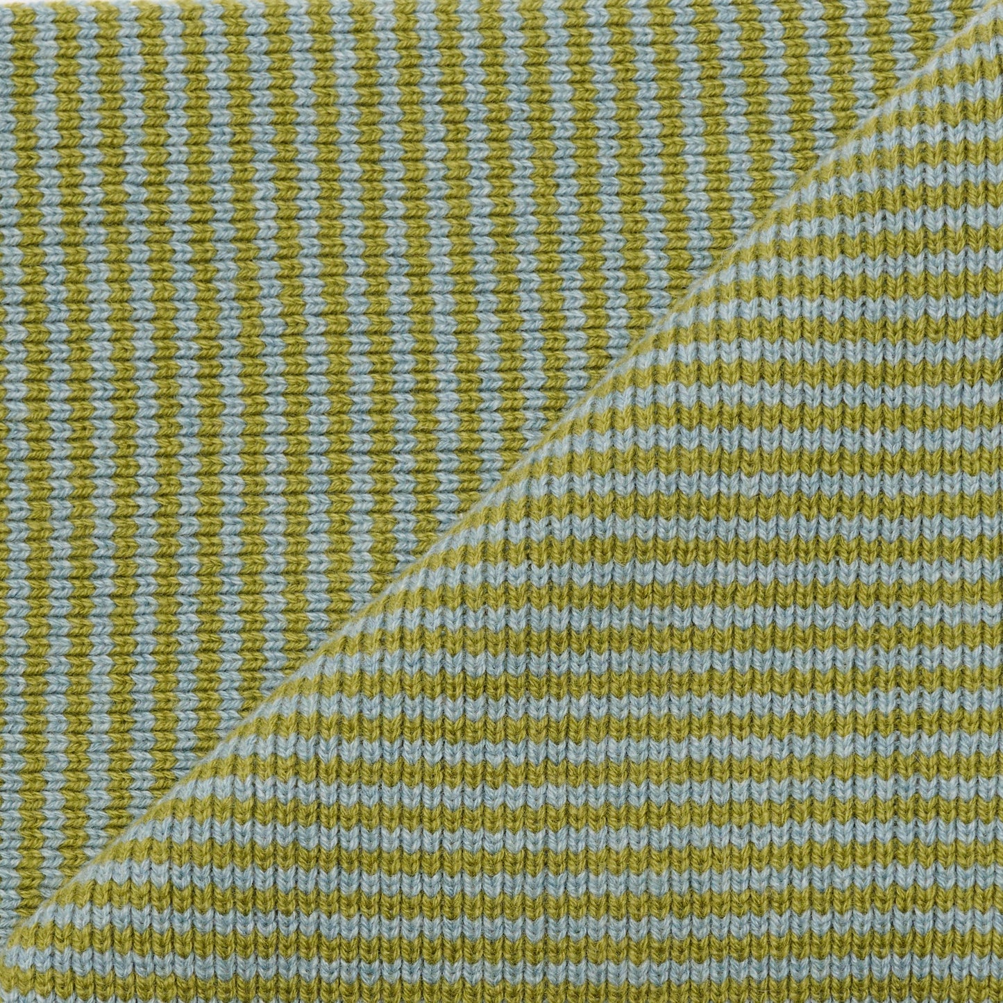 Matcha & Dew Striped Cashmere Scarf