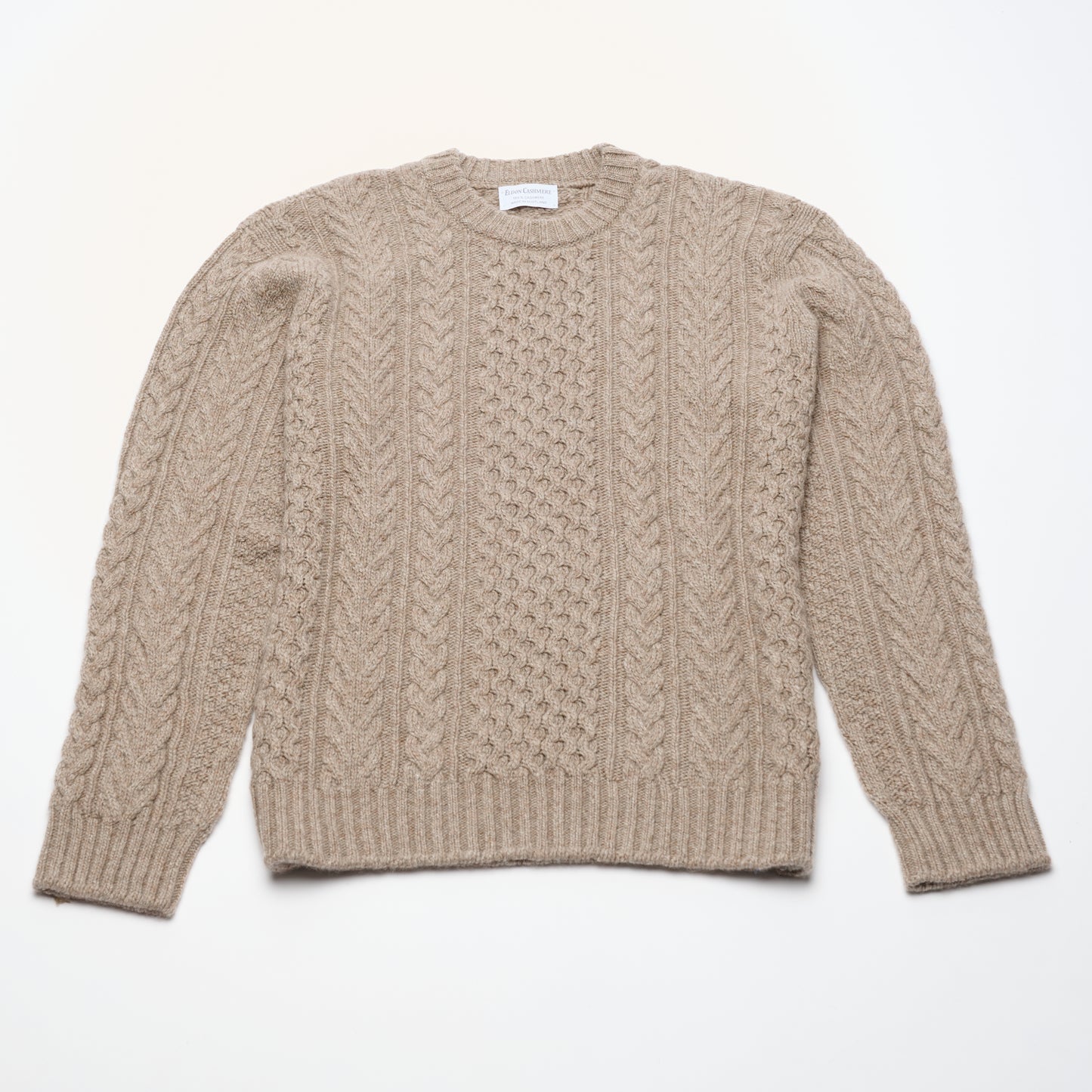 Men's Aran Cable Jumper - Natural Marl