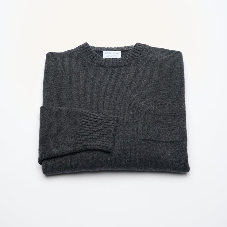 Unisex Oversized Cashmere Jumper - Charcoal