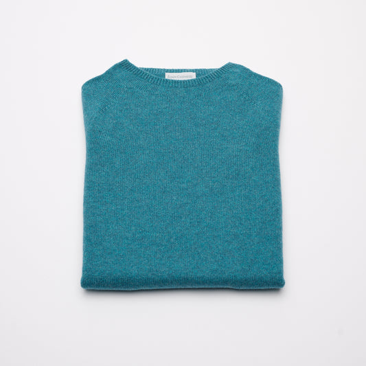 Summer Weight Cashmere Jumper - Teal