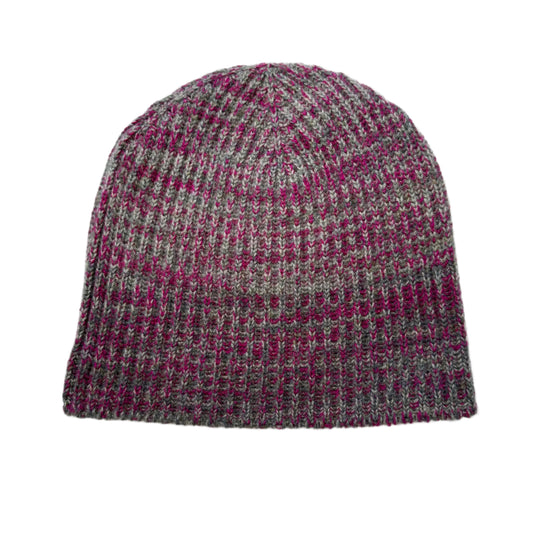 Violet & Charcoal Mix Chunky Knit Beanie
