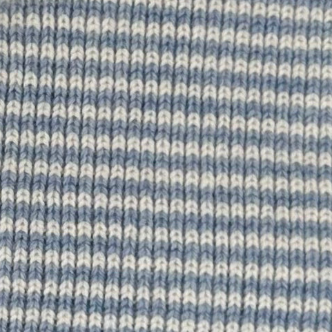 Light Blue & White Striped Cashmere Scarf