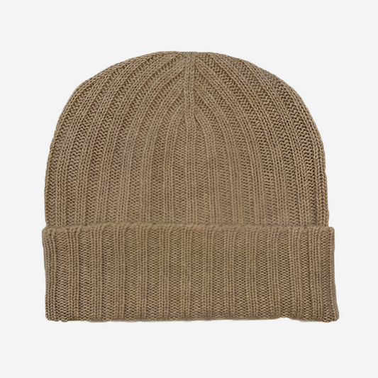 Oatmeal Wide Ribbed Beanie
