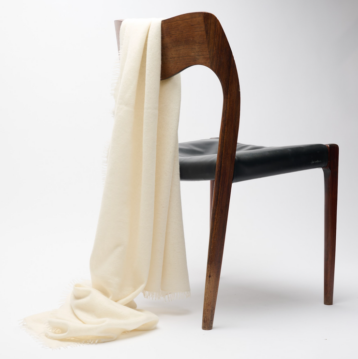 Handwoven Shawl - White