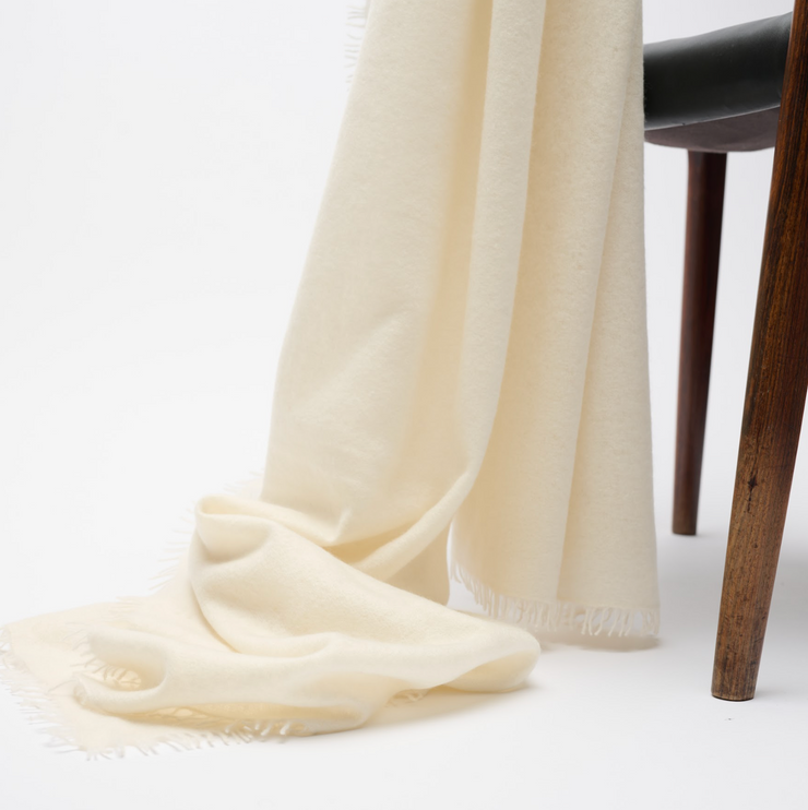 Handwoven Shawl - White