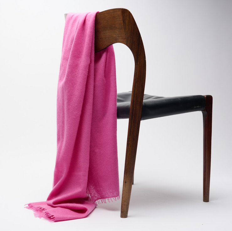 Handwoven Felted Shawl - Old Rose